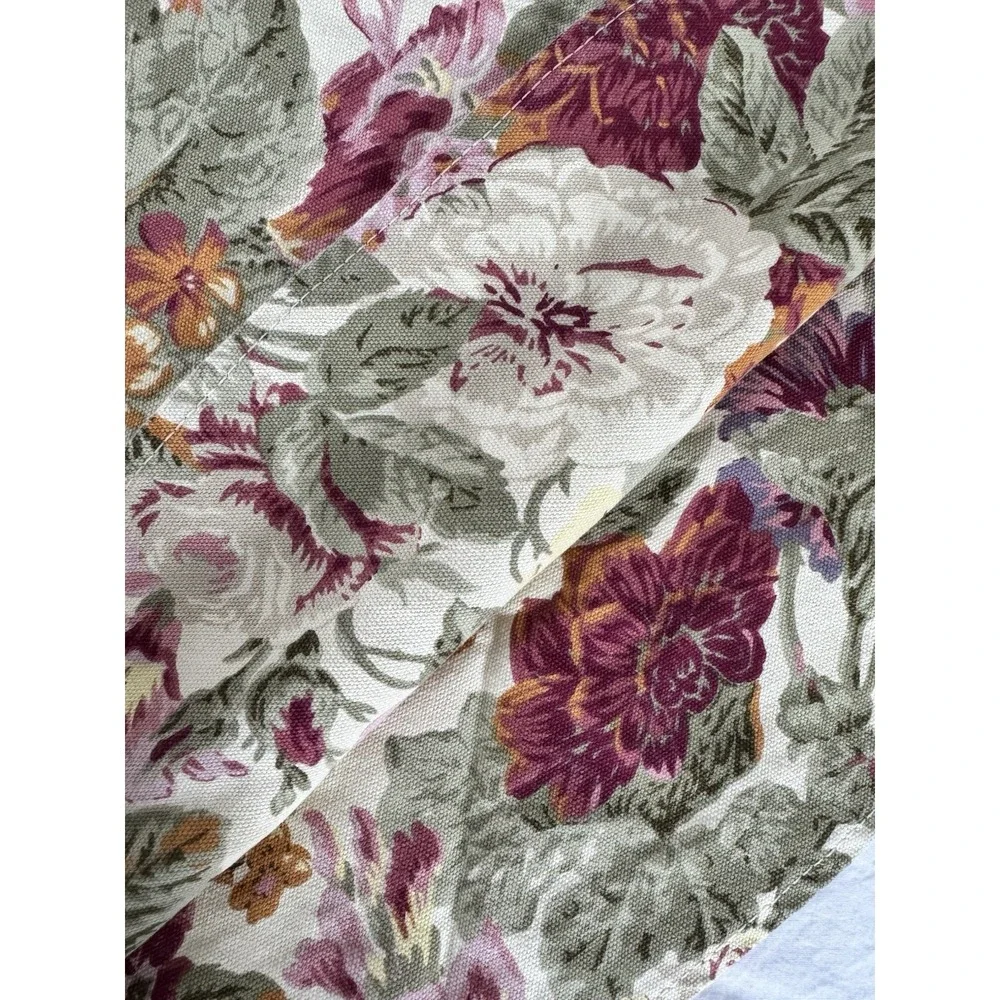VTG Chaps Home Ralph Lauren Floral Tablecloth 58X98 Oblong Rose CottageCore EUC